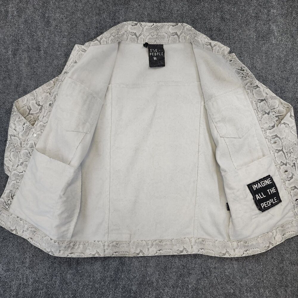 The People Vs Jacket Womens Large Snake Skin Denim Trucker Festival Rock & Roll - Picture 11 of 16